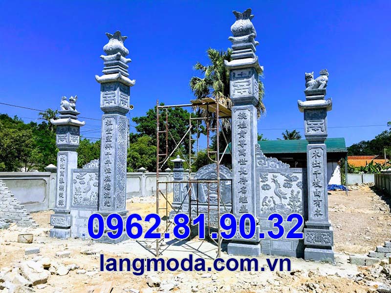 Đá chế tác những mẫu cổng nhà thờ họ đình chùa đẹp tại Hà Nội