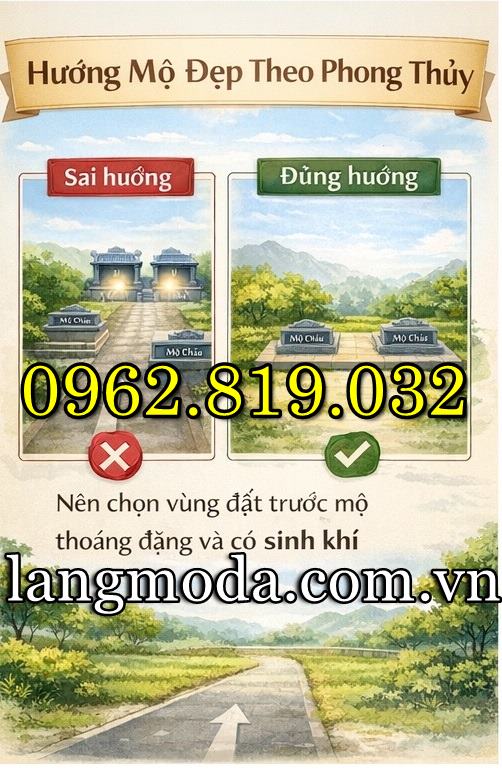 Hướng mộ đẹp theo phong thủy - Hướng mộ theo tuổi - Hướng mộ theo tuổi người mất - Hướng mộ là đầu hay chân
