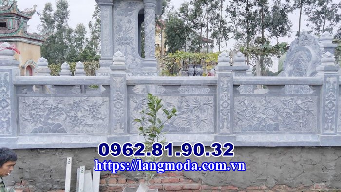 tường rào đá lăng mộ tại Thái Bình. Lan can đá lăng mộ, Hàng rào đá lăng mộ