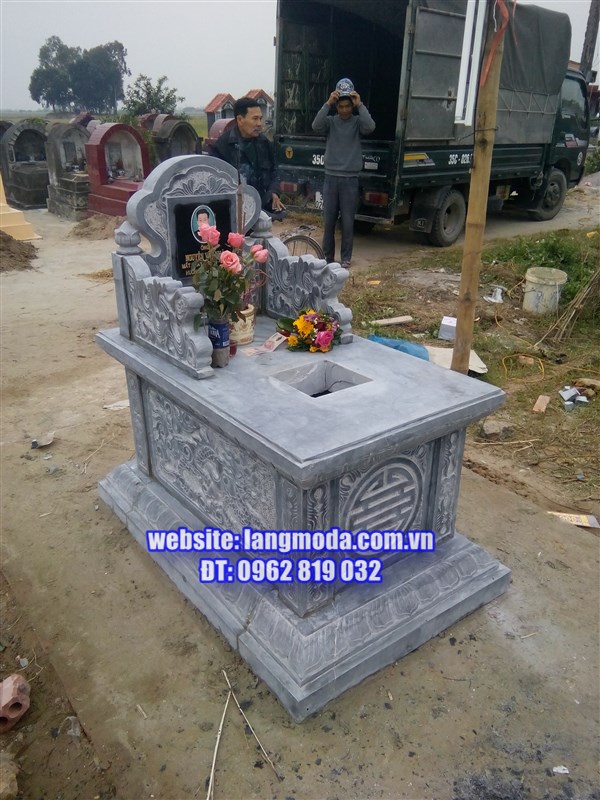 Lắp đặt mộ đá không mái tại Hưng Hà, Thái Bình