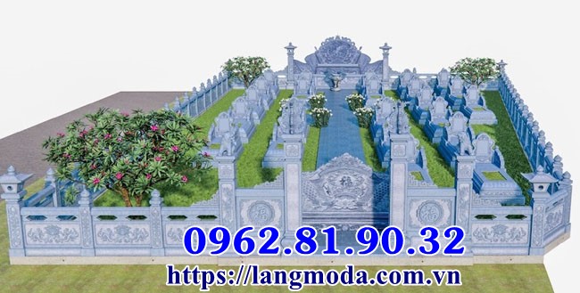 Thiết kế khu lăng mộ đá đẹp tại Hưng Yên