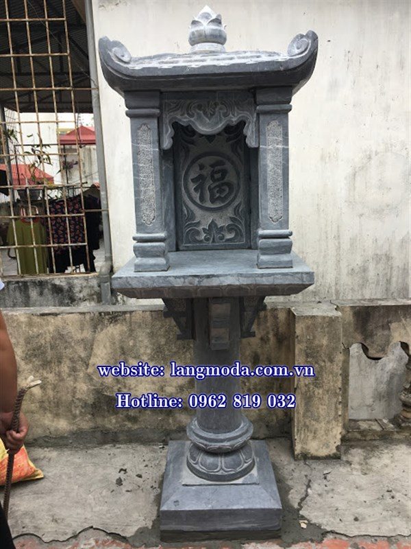bàn thờ thiên làm bằng đá khối bàn thờ thiên làm bằng đá khối, cây hương đá, bàn thờ đá,Lắp đặt bàn thờ thiên một mái tại Hà Nội,