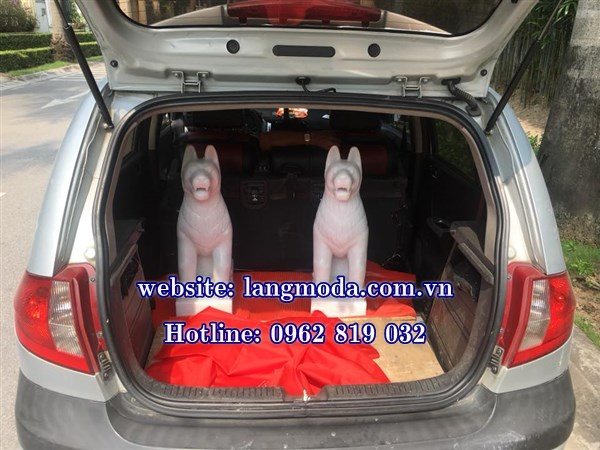 Chó đá phong thủy, Bán tượng chó đá trắng phong thủy ở Hà Nội 03