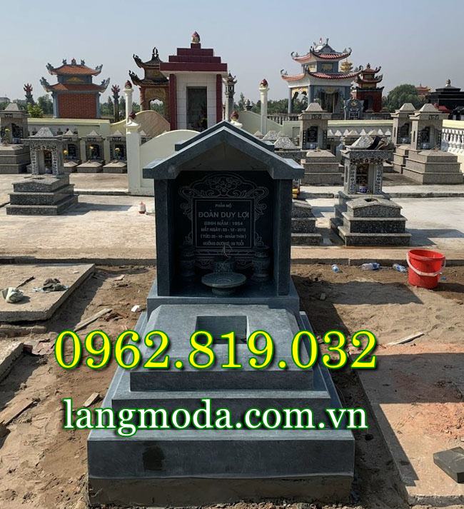 Mẫu mộ đá một mái đơn giản phong cách tối giản