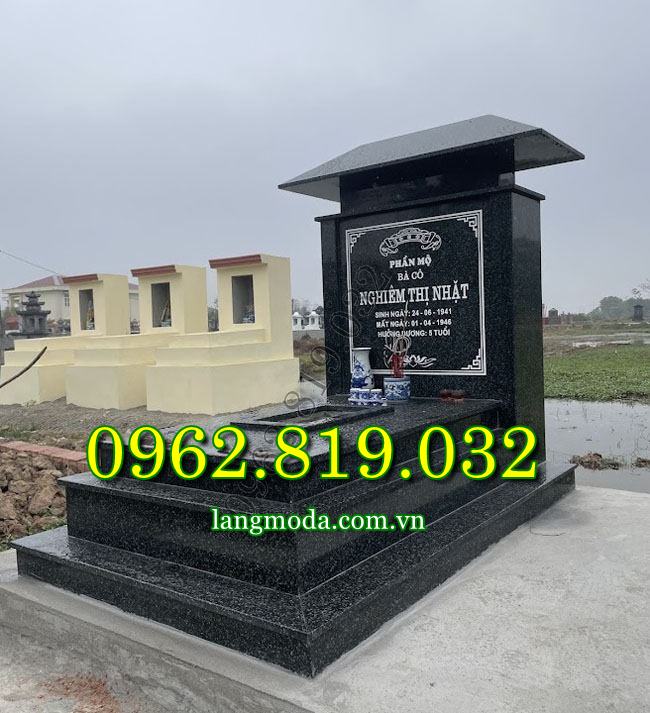 Mộ đá có mái bằng đá granite cao cấp