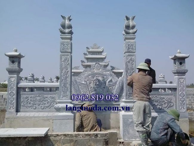 Lăng mộ đá xanh khối giá rẻ 2018