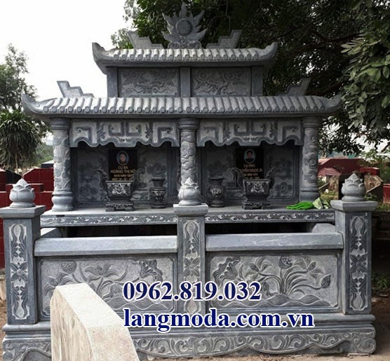 Mộ đôi đẹp làm bằng đá khối
