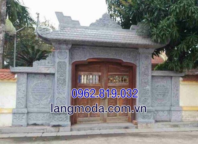 Cổng nhà thờ họ đẹp, mẫu cổng nhà thờ họ, công nhà thờ họ bằng đá, Cổng từ đường