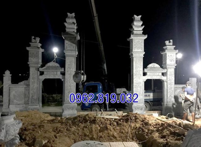 Cổng nhà thờ họ đẹp, mẫu cổng nhà thờ họ, công nhà thờ họ bằng đá, Cổng từ đường