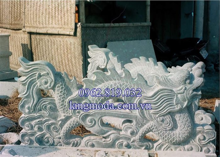 Mẫu lan can rồng đá bậc tam cấp nhà thờ họ đình chùa