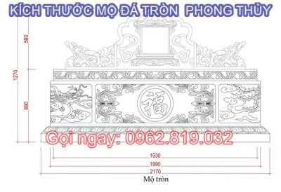 kích thước mộ tròn