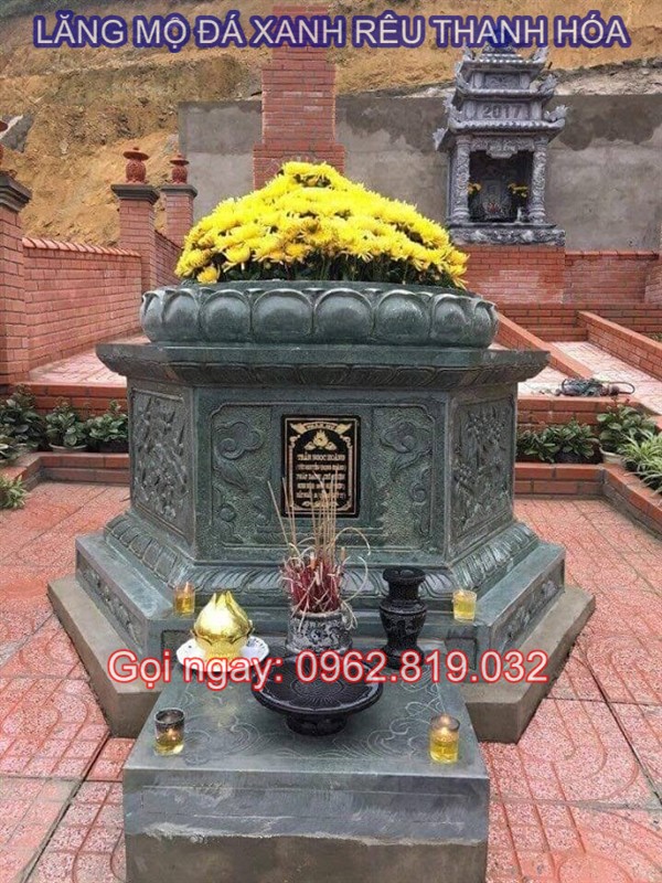 Mẫu lăng mộ đá xanh rêu Thanh Hóa giá rẻ đẹp nhất cho khu mộ gia tộc