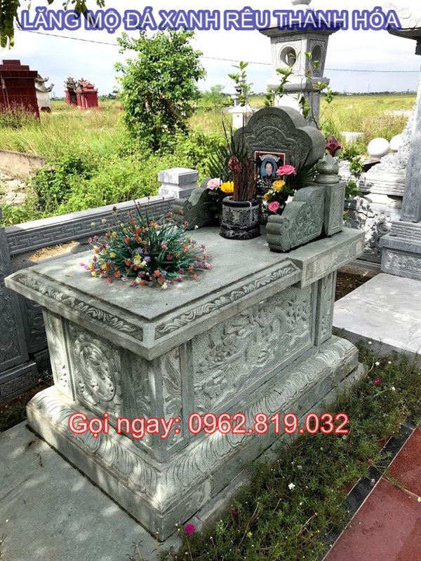 Mẫu lăng mộ đá xanh rêu Thanh Hóa giá rẻ đẹp nhất cho khu mộ gia tộc