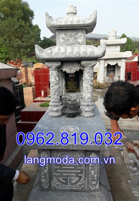 Mẫu mộ đơn đẹp điêu khắc tại Ninh Bình;