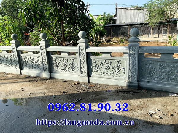 Mẫu tường rào đá lăng mộ lắp tại Bắc Ninh
