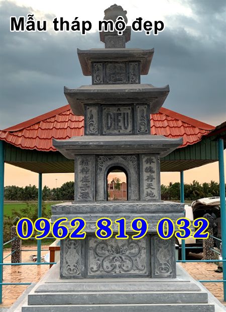 Mẫu tháp mộ đẹp để hài cốt bằng đá Bạc Liêu