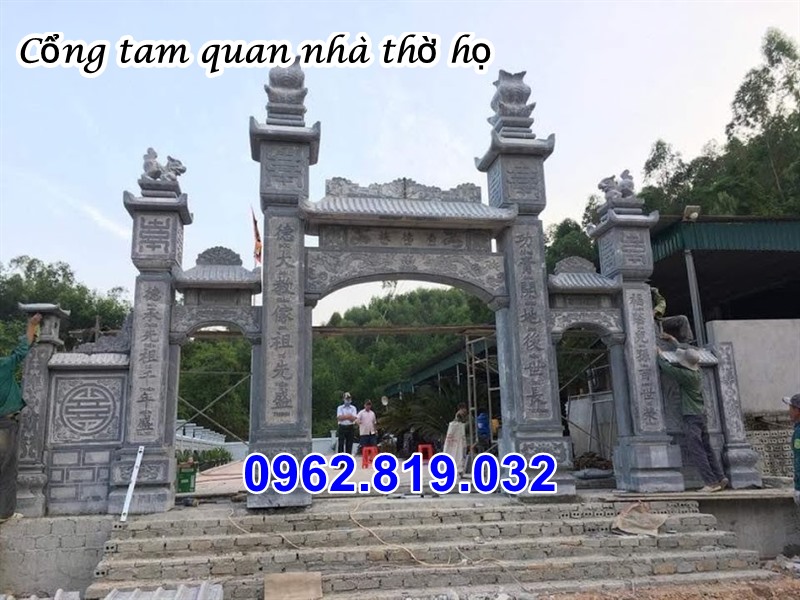 Mẫu cổng nhà thờ họ đẹp bằng đá - Cổng nhà thờ họ