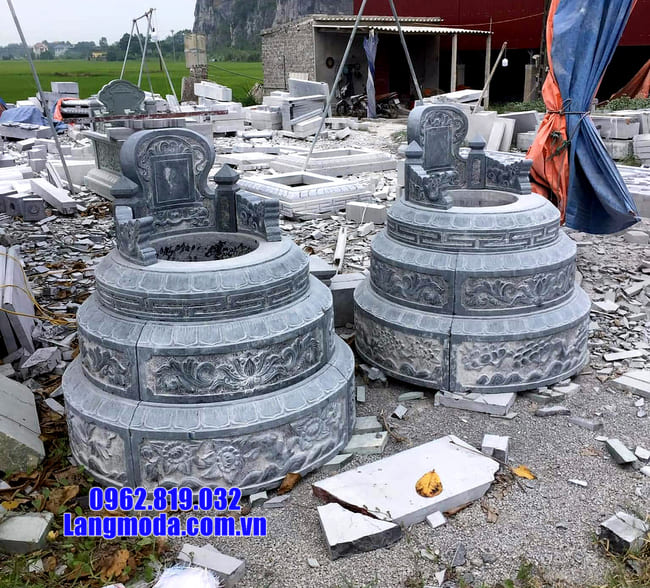 mẫu mộ tròn đẹp bằng đá xanh