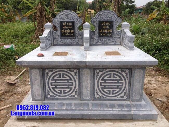 mộ đôi tam sơn đá đẹp