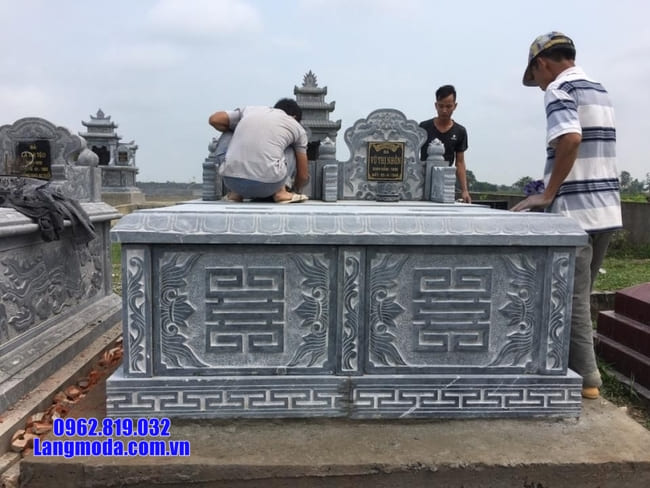mộ đôi bằng đá xanh thanh hóa đẹp nhất