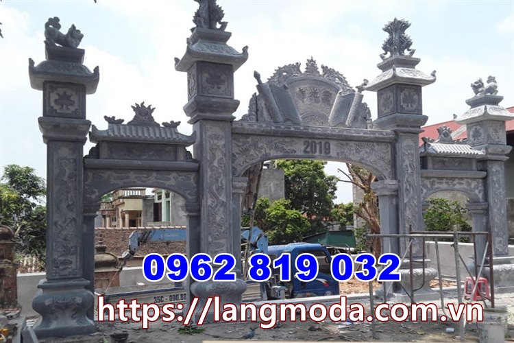 Mẫu cổng nhà thờ họ bằng đá tại Hưng Yên - Cổng đình bằng đá tại hưng Yên