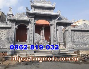Cổng đá đẹp tại Quảng Ninh - Mẫu cổng nhà thờ họ đình làng tại quảng Ninh