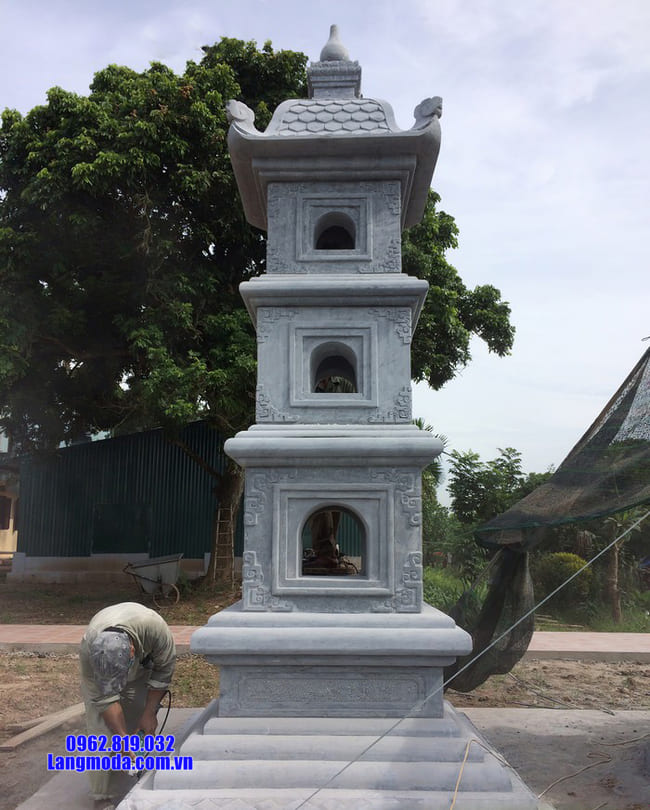 mẫu mộ đá hình tháp đẹp nhất tại Bình Phước