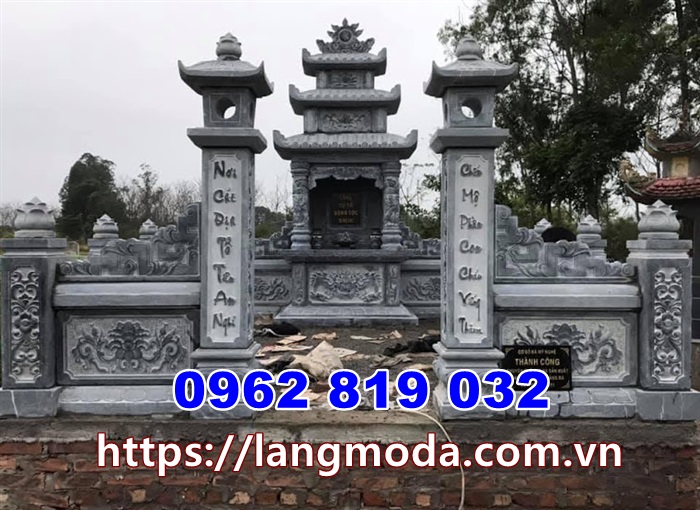 Mẫu mộ đẹp bằng đá để tro cốt tại Hậu Giang