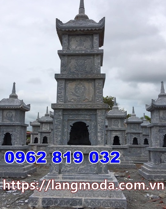 Mẫu tháp thờ cốt bằng đá tại đồng tháp