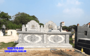 Mẫu mộ đôi bằng đá đẹp tại Bến Tre, Tiền Giang, Trà Vinh, Vĩnh Long
