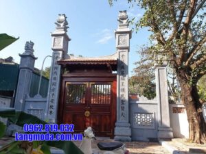 Lắp đặt cổng chùa bằng đá tại Tiền Giang