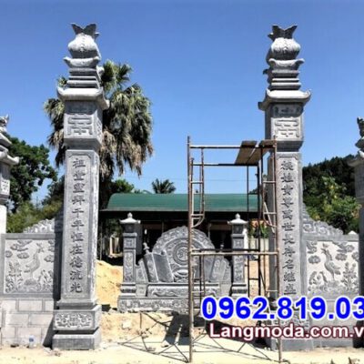 kiểu cổng tam quan đẹp làm bằng đá tại Đồng Nai
