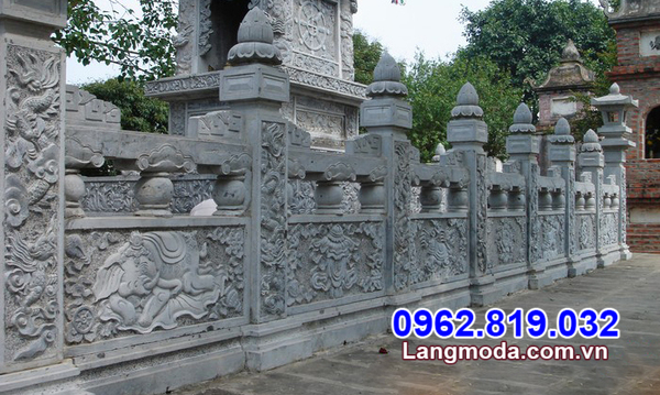 Hàng rào đá chạm khắc Tứ Linh