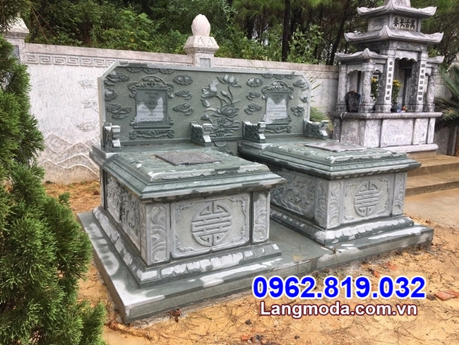 Kích thước mộ đá đôi