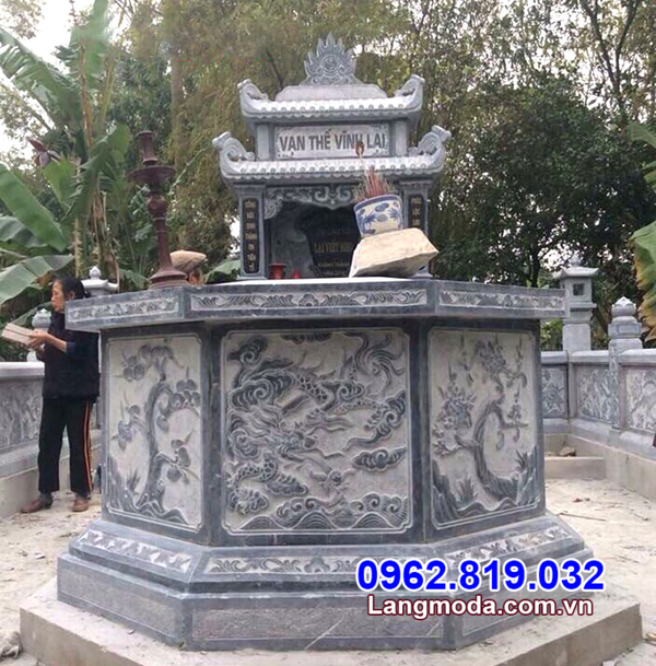 Mẫu mộ hình lục giác bằng đá đẹp nhất