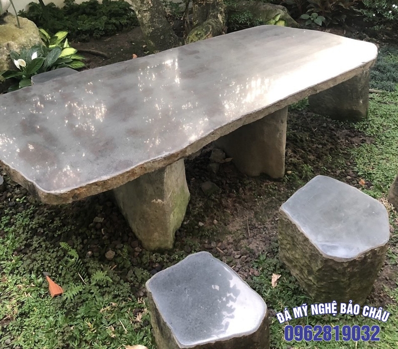 Mẫu bộ bàn ghế đá tự nhiên 14