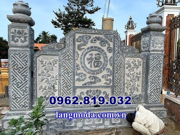 Mẫu bình phong lăng mộ , xây bình phong lăng mộ