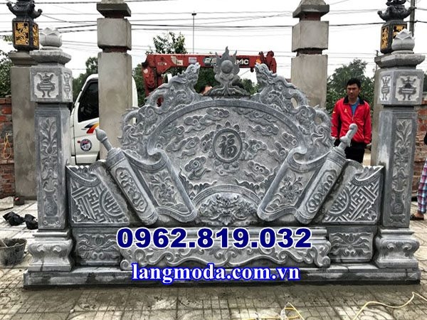 Mẫu cuốn thư đá lăng mộ