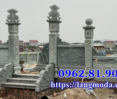 Xây Mẫu lăng mộ đá xanh đẹp tại Bắc Giang