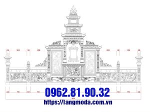 Bản thiết kế mô hình 2D lăng mộ đá tại Đồng Nai