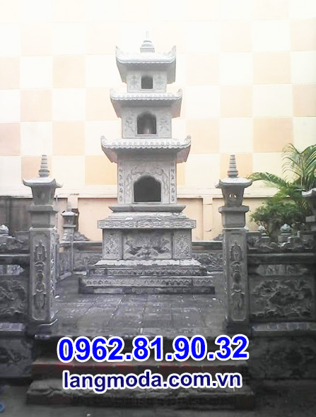 Hình ảnh mộ tháp được xậy dựng tại chùa
