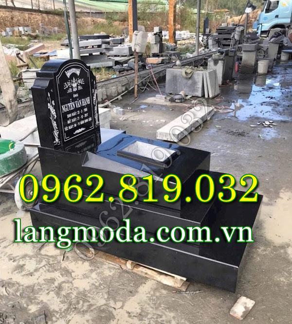 Mộ đá đơn không mái thiết kế đơn giản