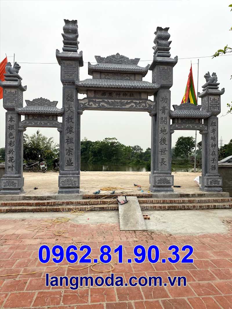 Công trình cổng đá lắp đặt tạo Bắc Ninh