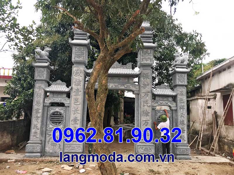 Công trình cổng đá lắp đặt tại Thái Bình