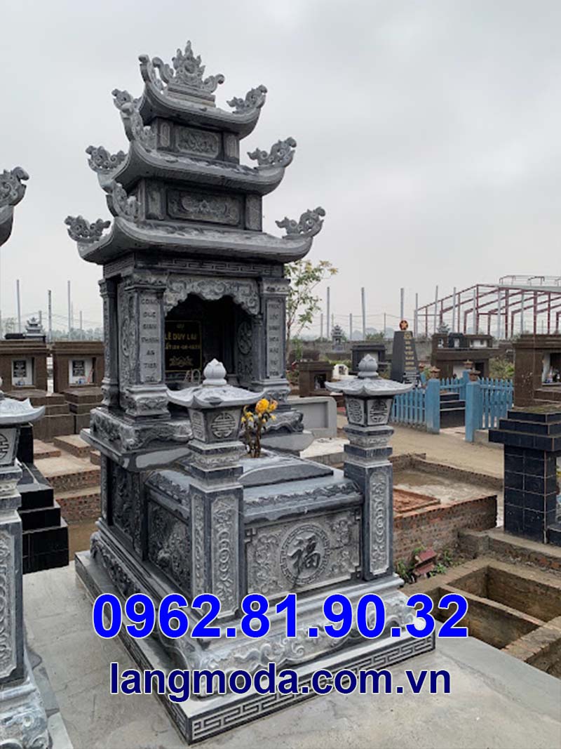Lắp đặt mẫu mộ đá đẹp tại Quảng Bình