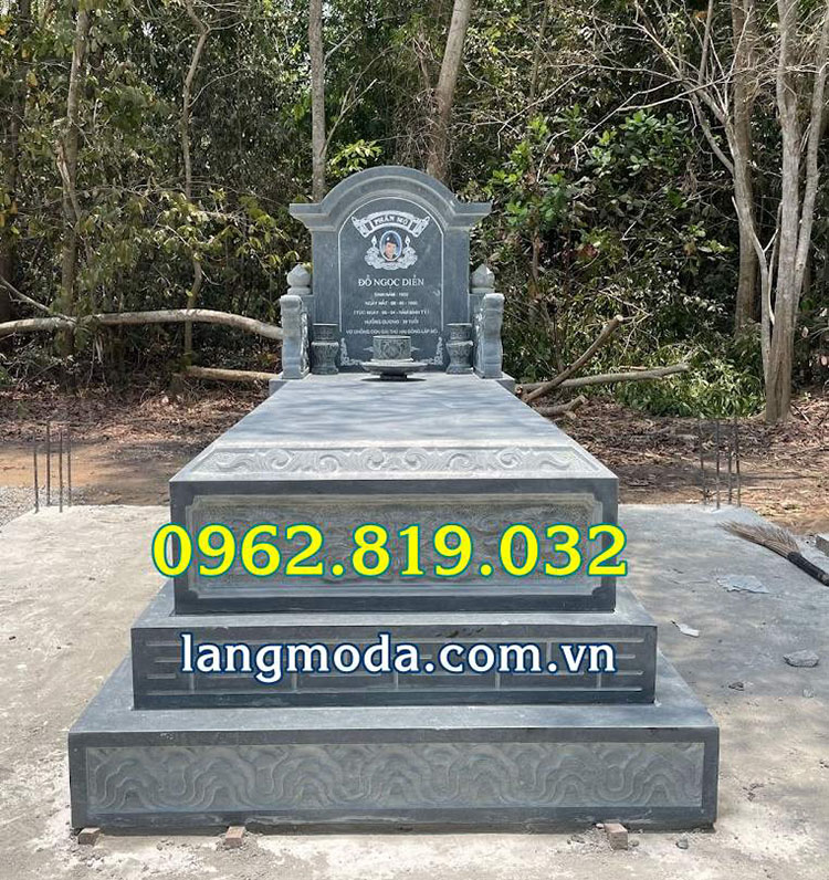 Mẫu mộ đá đẹp phong cách đơn giản