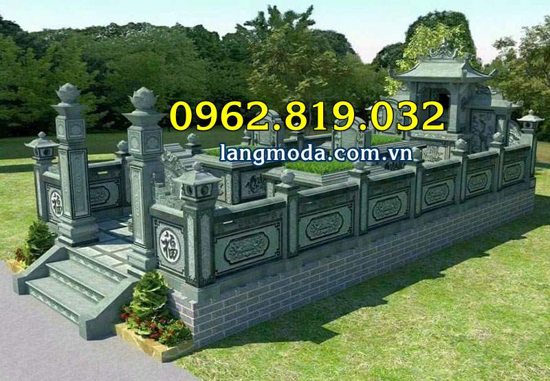Mẫu thiết kế khu lăng mộ gia đình đẹp kiểu truyền thống