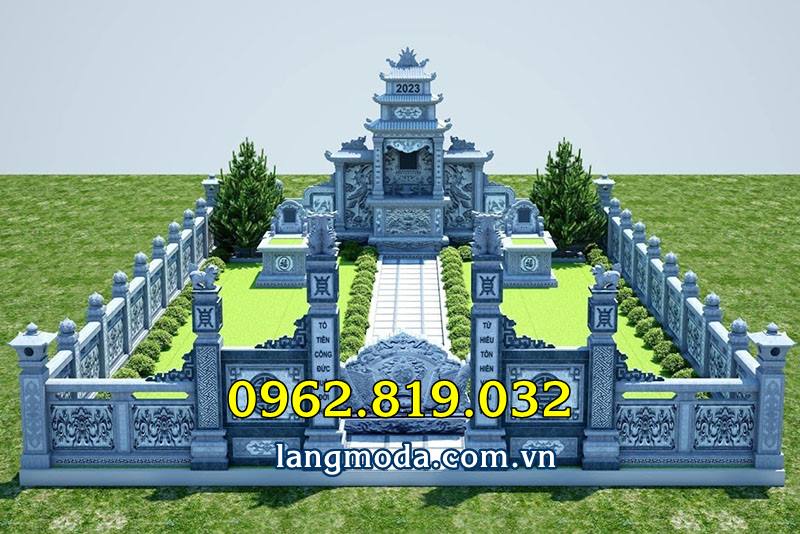 Thiết kế khu lăng mộ gia đình tổng thể, quy hoạch khoa học và đồng bộ