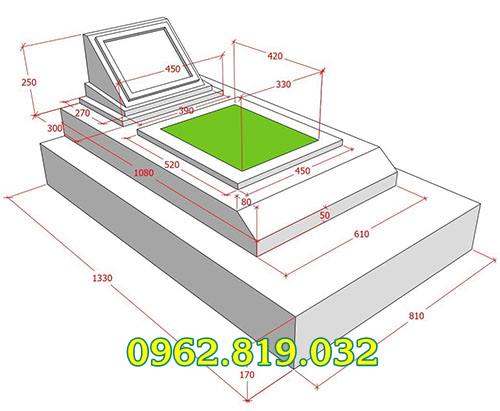 Kích thước xây mộ để tro cốt chuẩn phong thủy - kích thước xây mộ thờ tro cốt