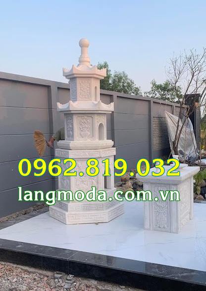 Mẫu tháp đá để tro cốt tại Long An